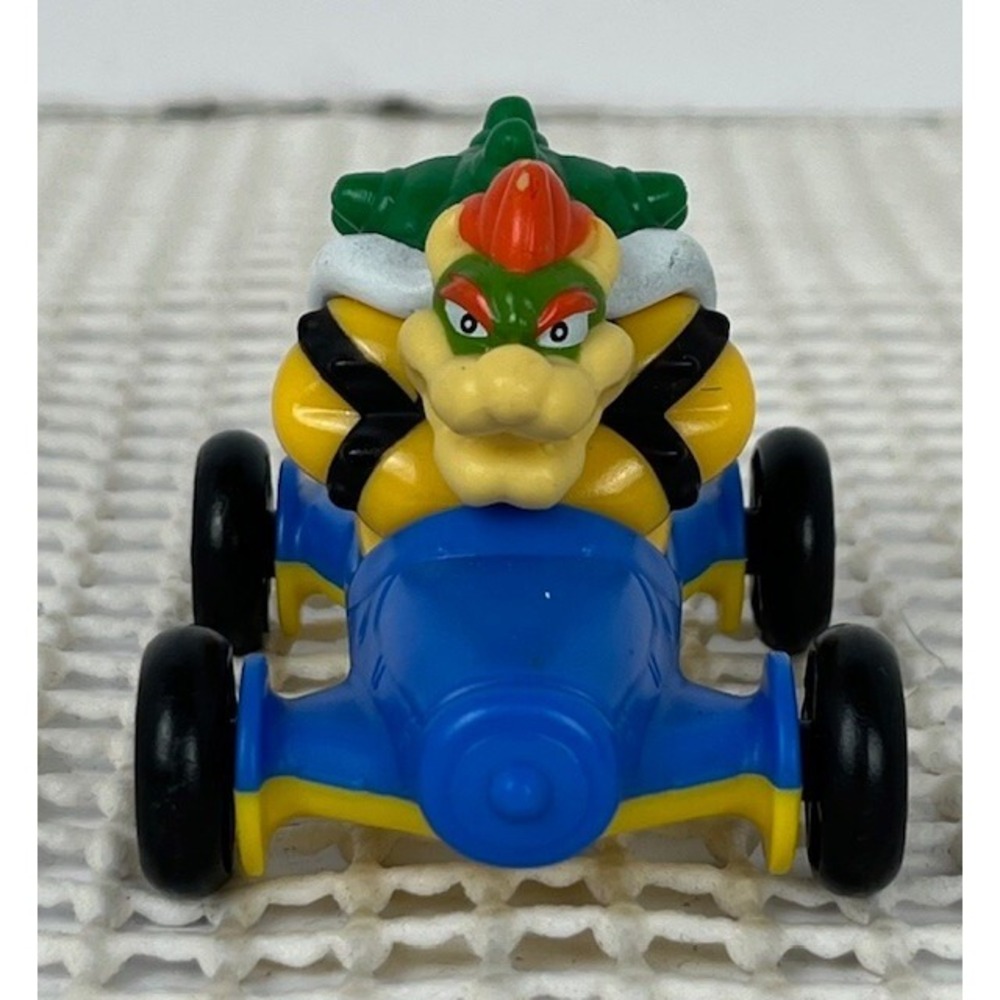 2014 McDonald's Mario Kart Nintendo Bowser Happy Meal Toy figure blue motorcycle